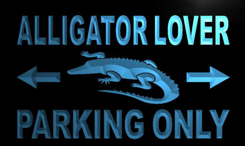 Alligator Lover Parking Only Neon Light Sign